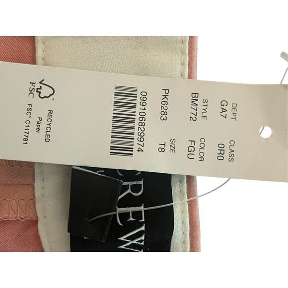 NWT JCrew Kate Straight Leg Satin Dress Pants Peach Pink 8T - Picture 7 of 16